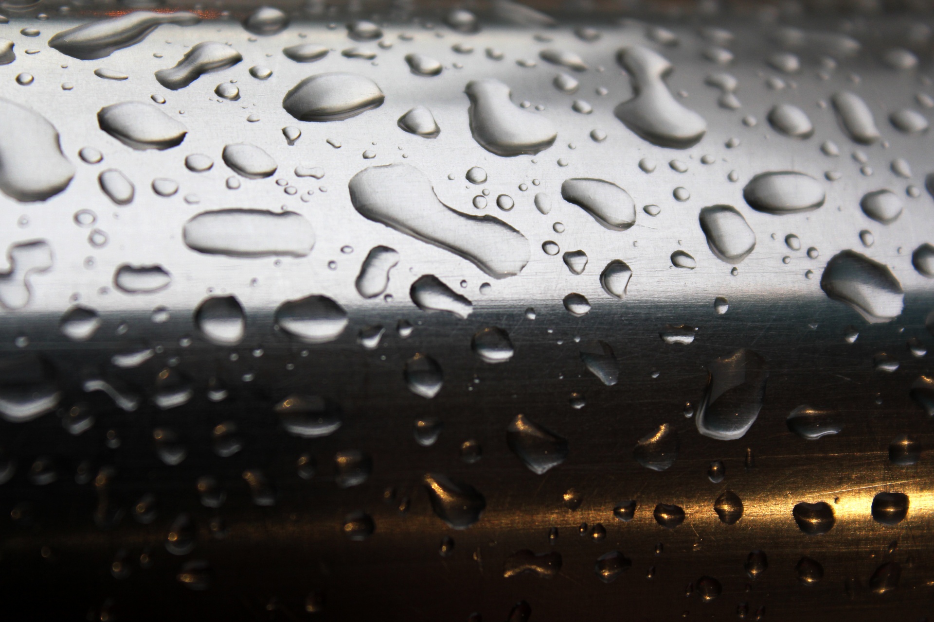 waterdrops droplets metal free photo