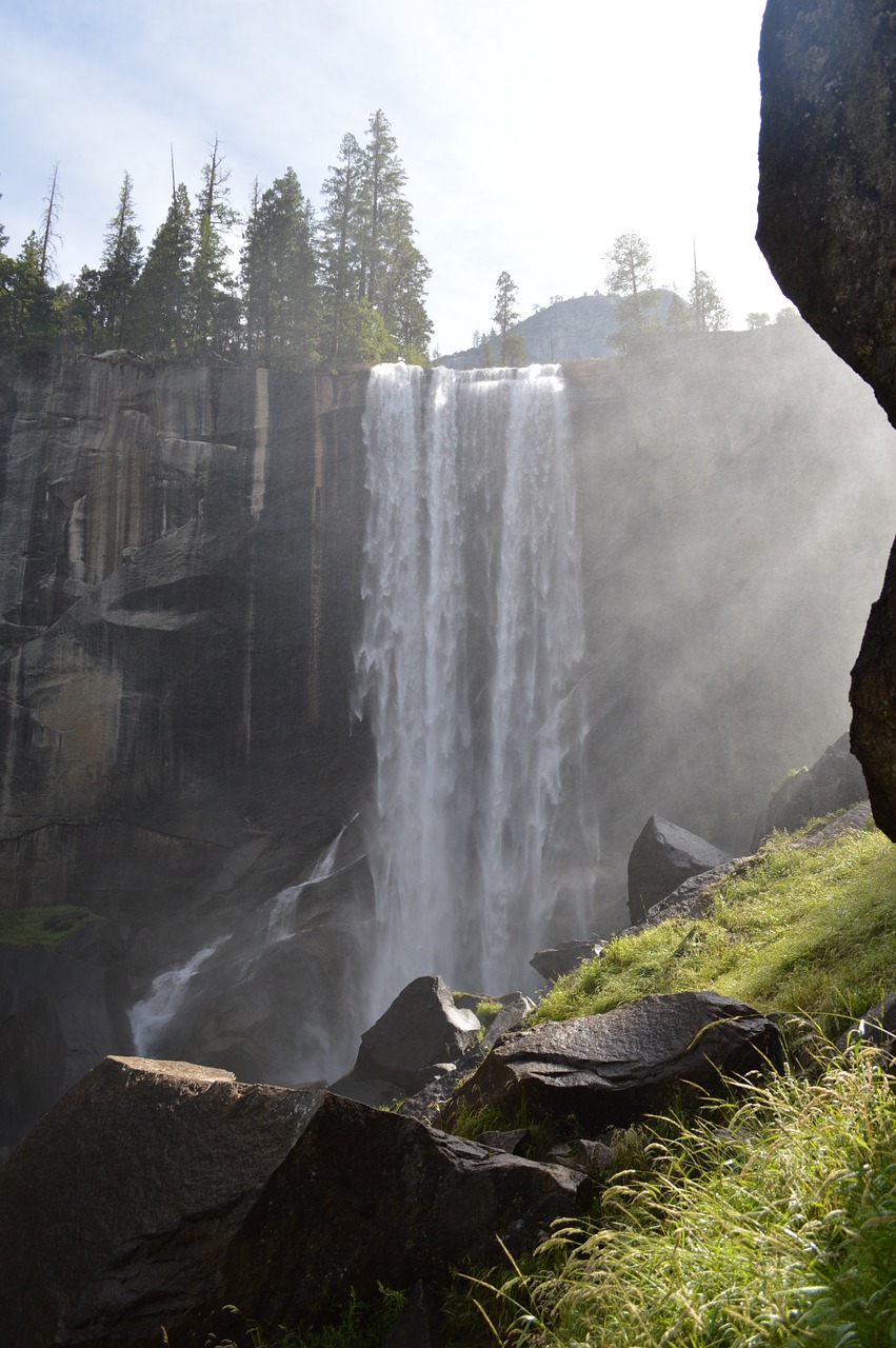 waterfall yosemite natural free photo