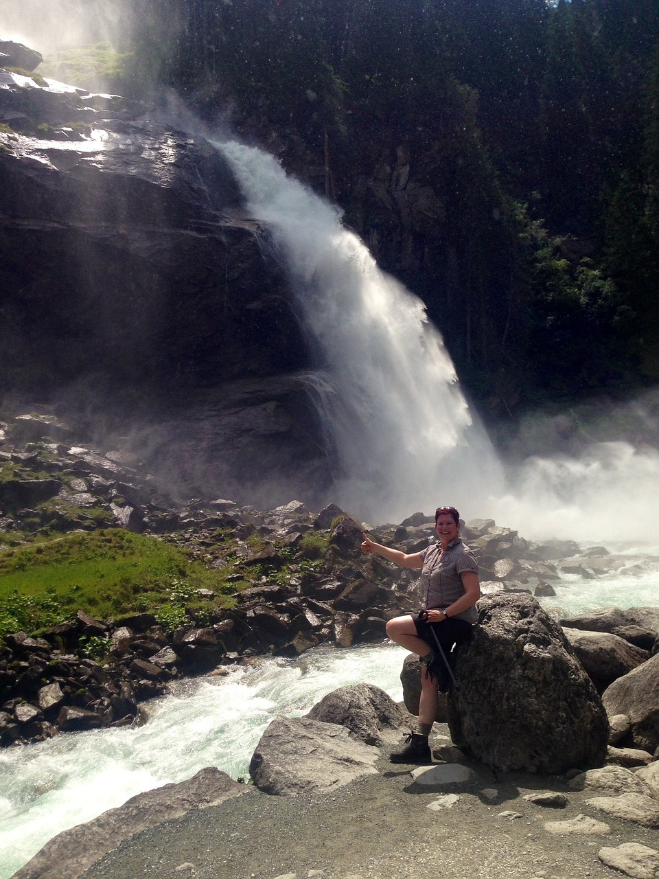 waterfall austria landscape free photo