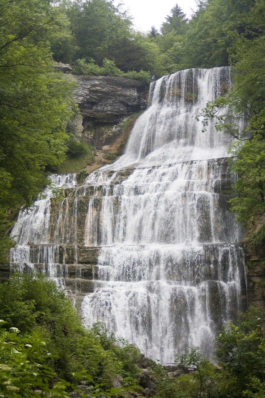 waterfall france jura free photo