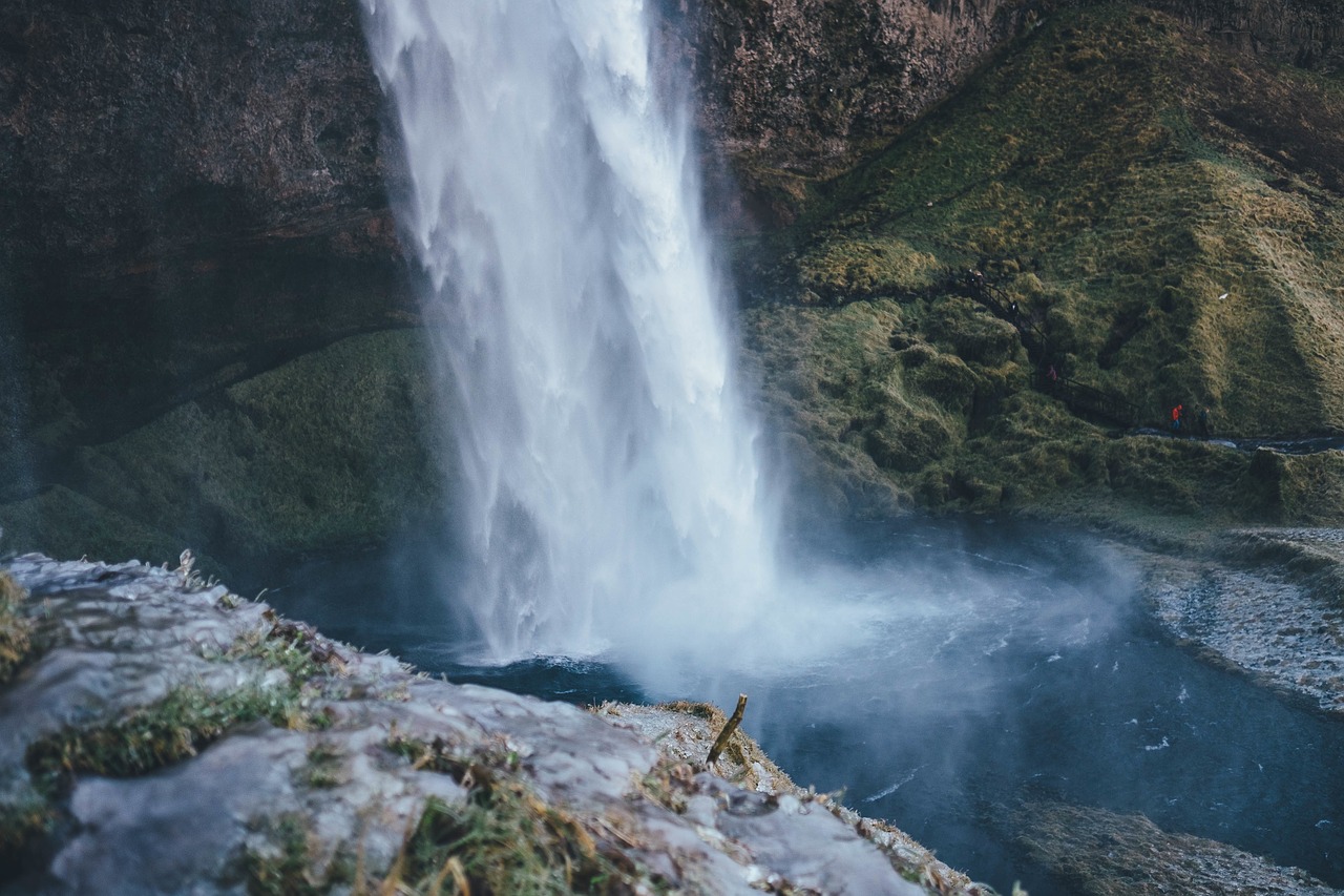 waterfall rock wall water free photo