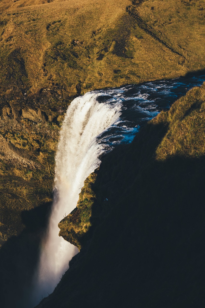 waterfall cliff landscape free photo