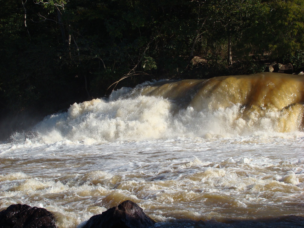 waterfall stone landscape free photo