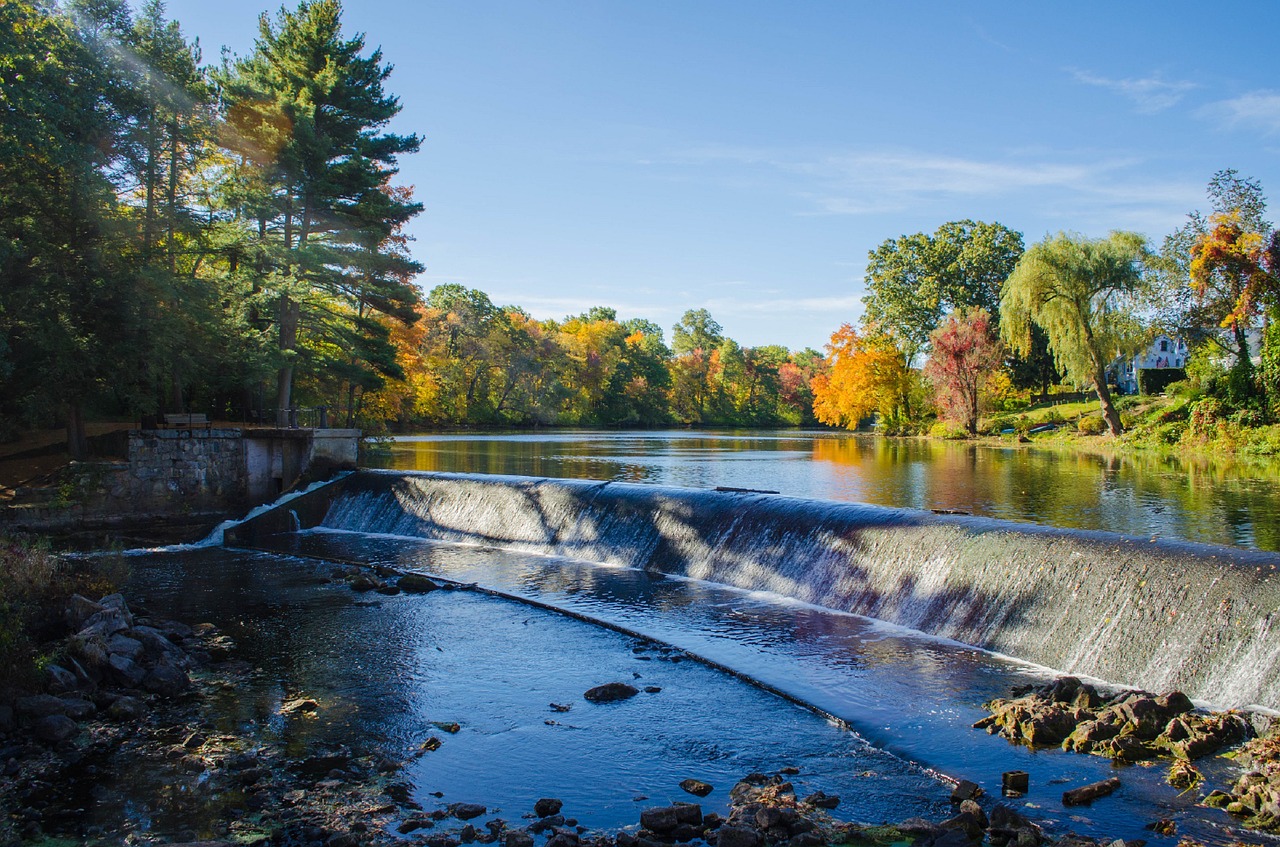 waterfall autumn scenic free photo