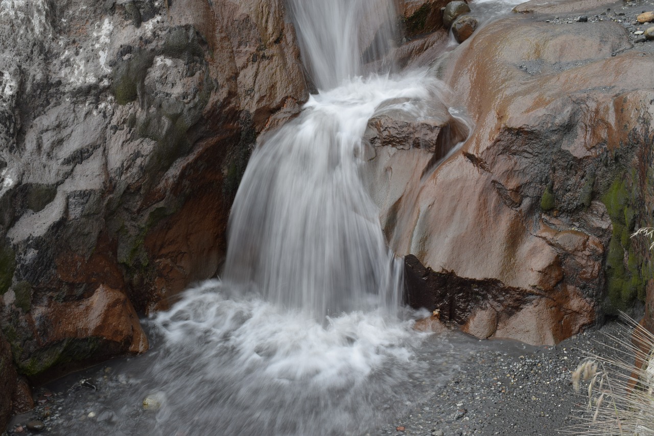 waterfall river stones free photo