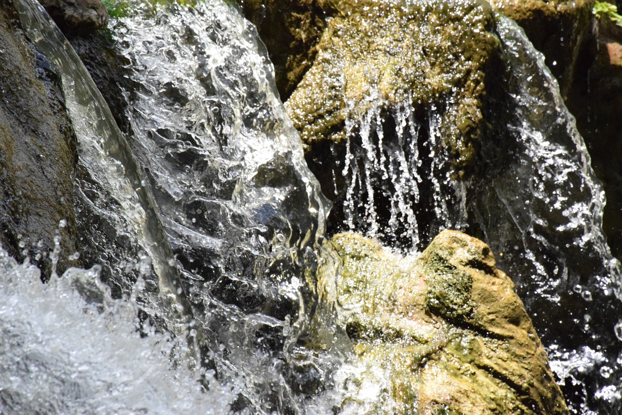 waterfall water rocks free photo
