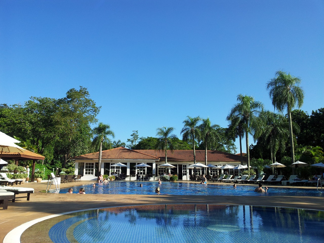 waterfall brazil hotel in national park free photo