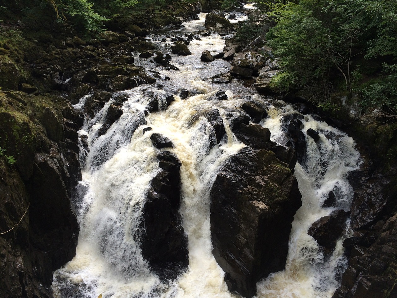 waterfall scotland nature free photo