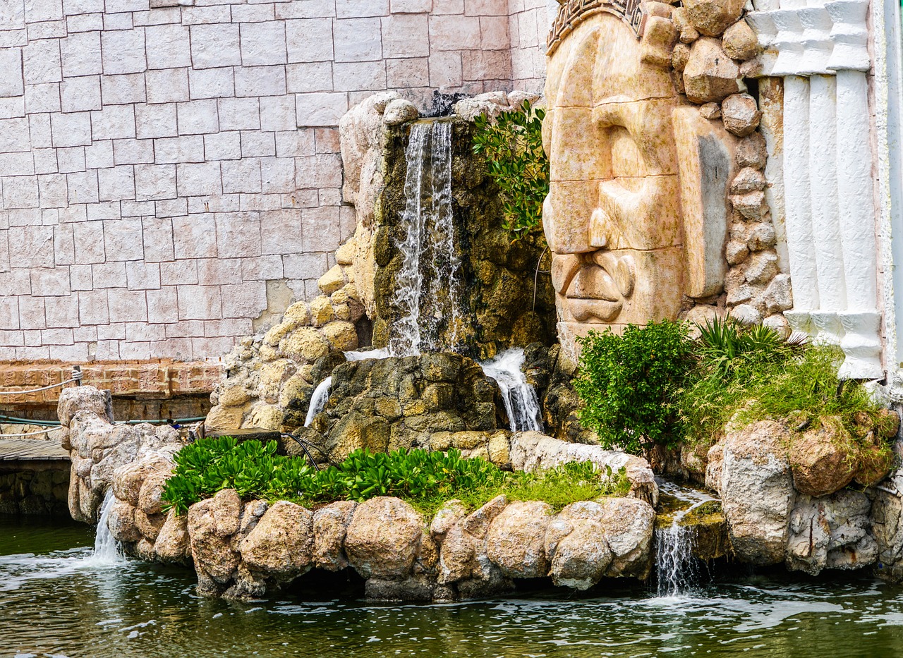 waterfall cancun mexico free photo