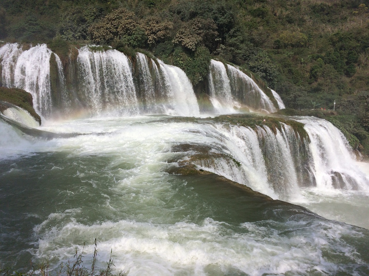 waterfall water rainbow free photo