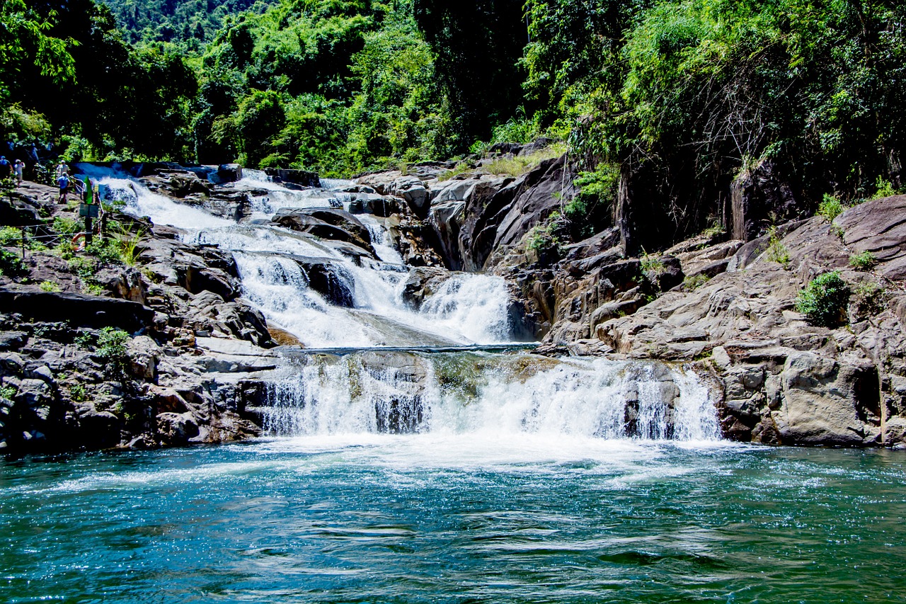 waterfall streams mountain free photo