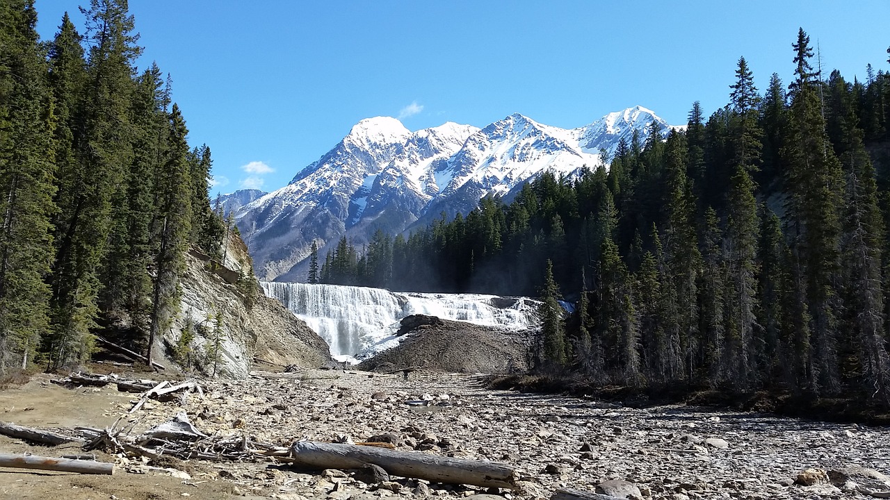 waterfall wapta falls yoho free photo