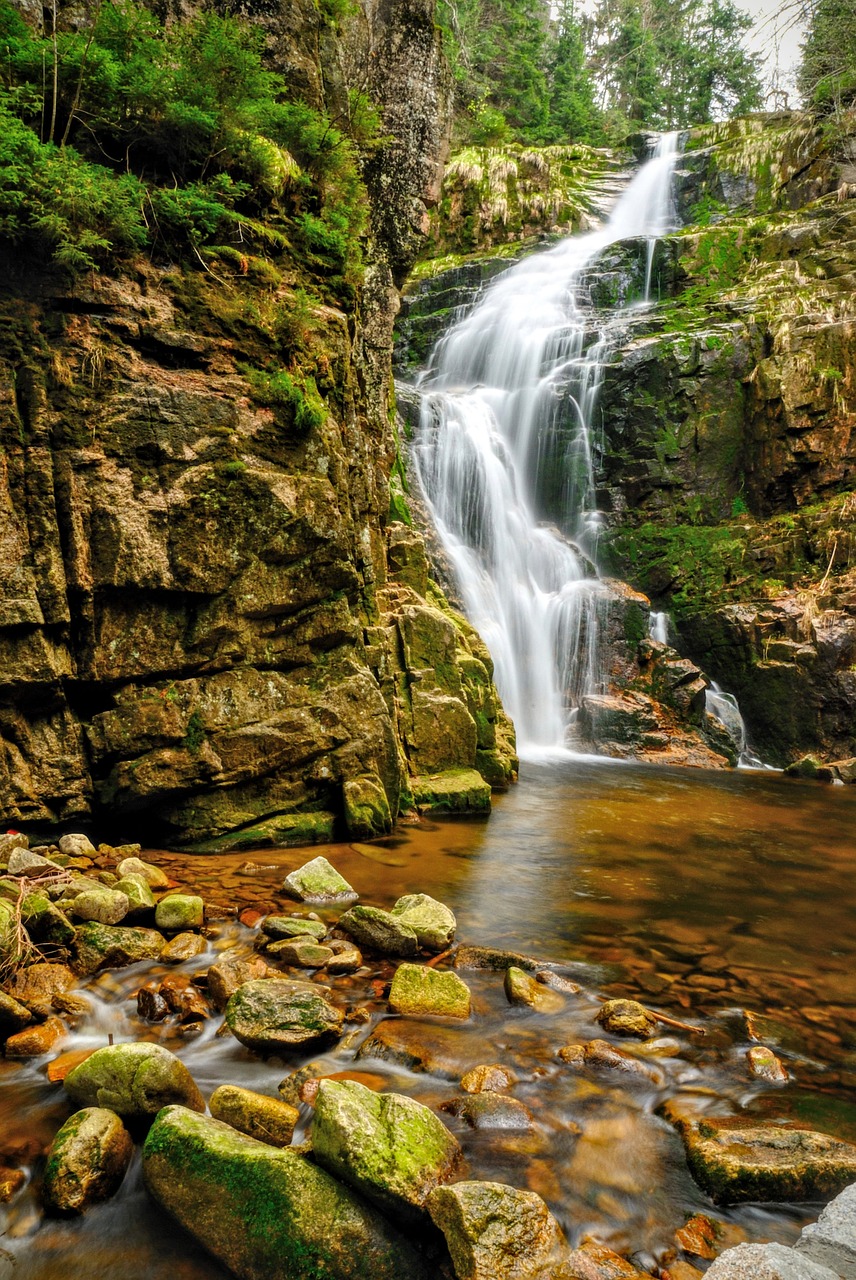waterfall kamieńczyk scenery free photo