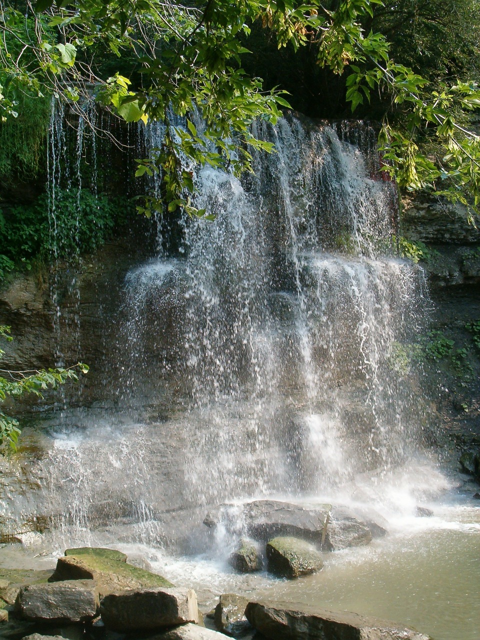 rock glen conservation waterfall free photo
