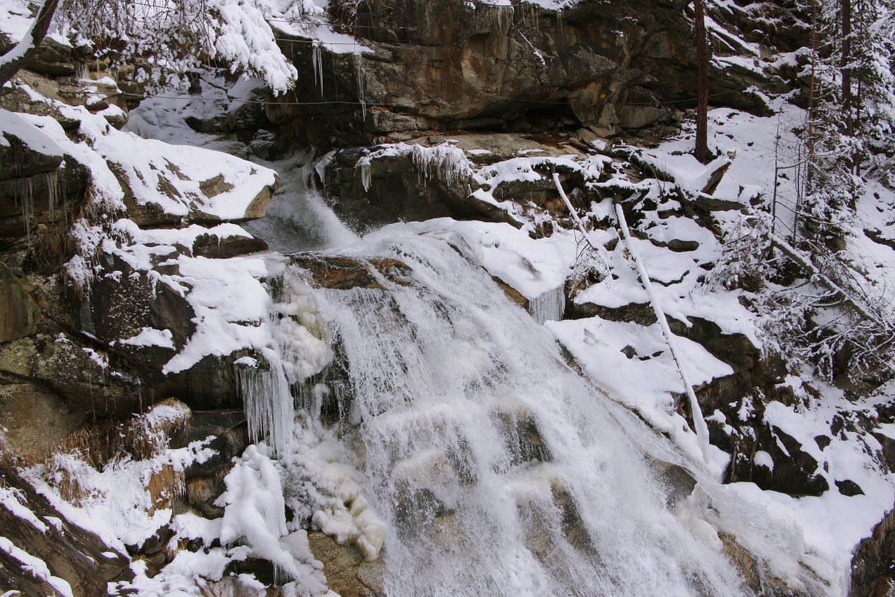 waterfall winter ice free photo