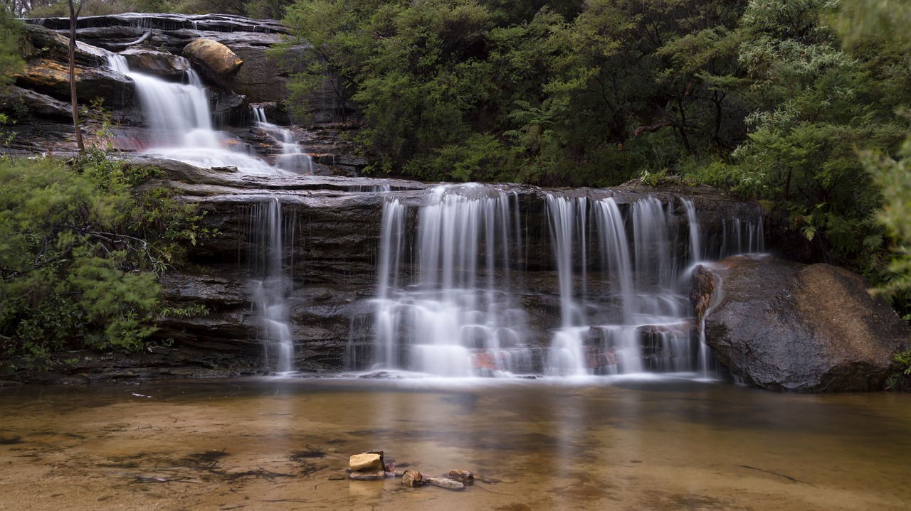 waterfall mountain forest free photo