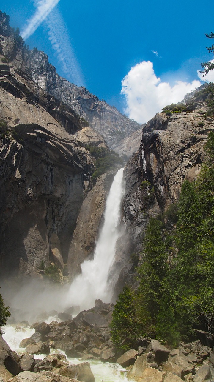 waterfall yosemite nature free photo