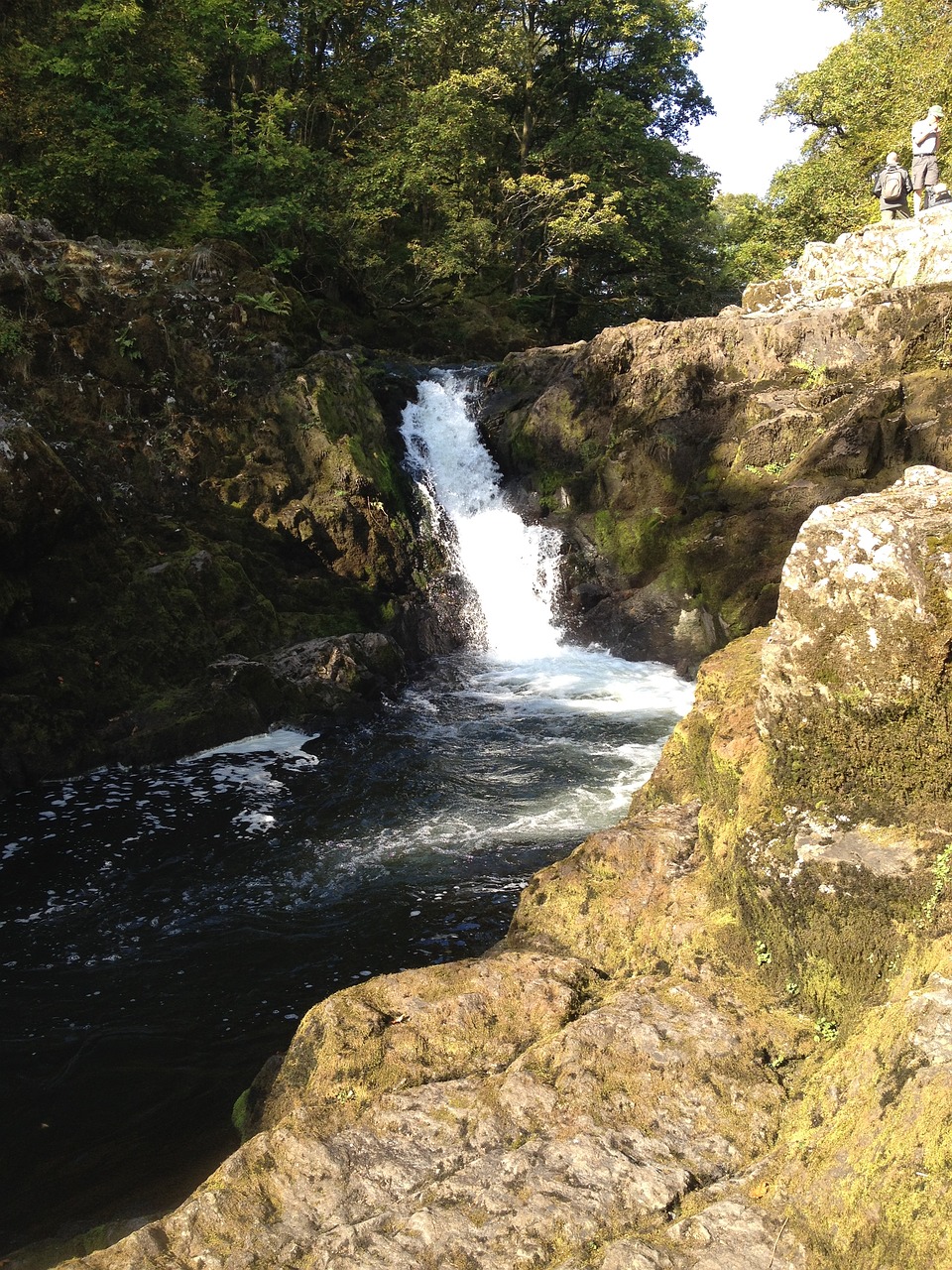 waterfall river rocks free photo