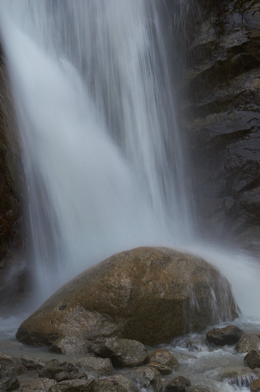 waterfall chamonix alps free photo
