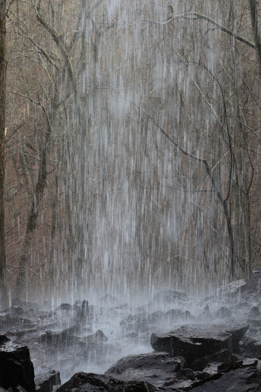 waterfall water fall rocks free photo