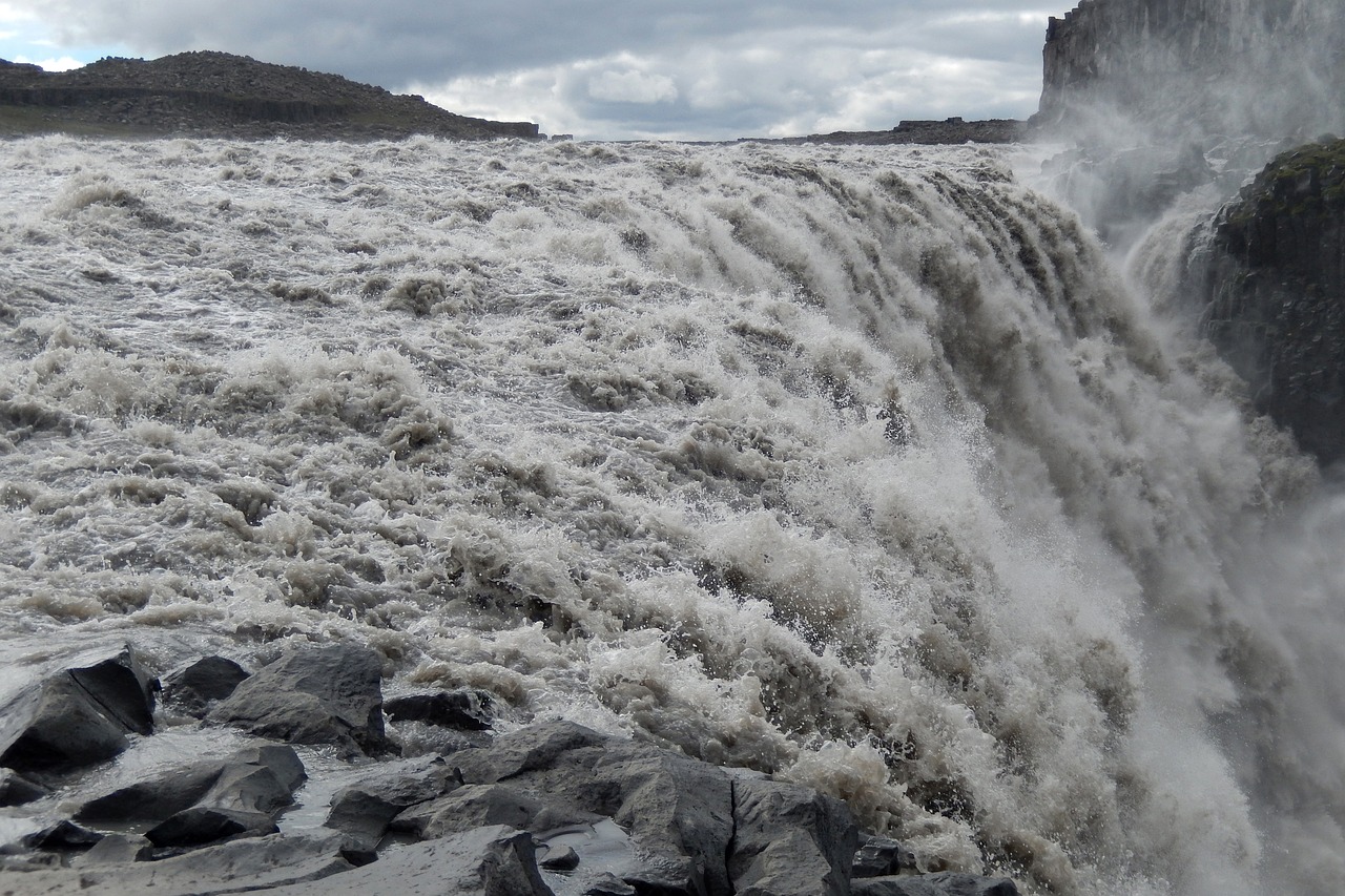 waterfall dettifoss power free photo