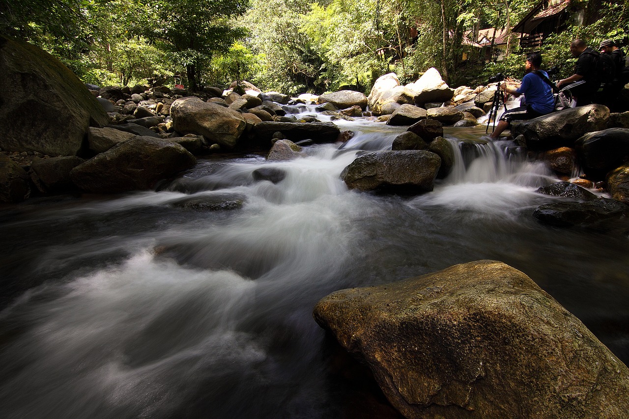 waterfall sekayu landscape free photo