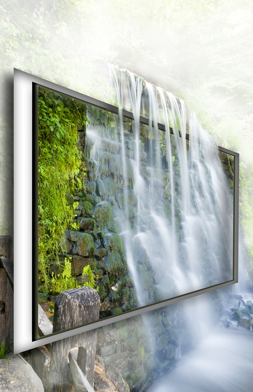 waterfall abstract collage free photo