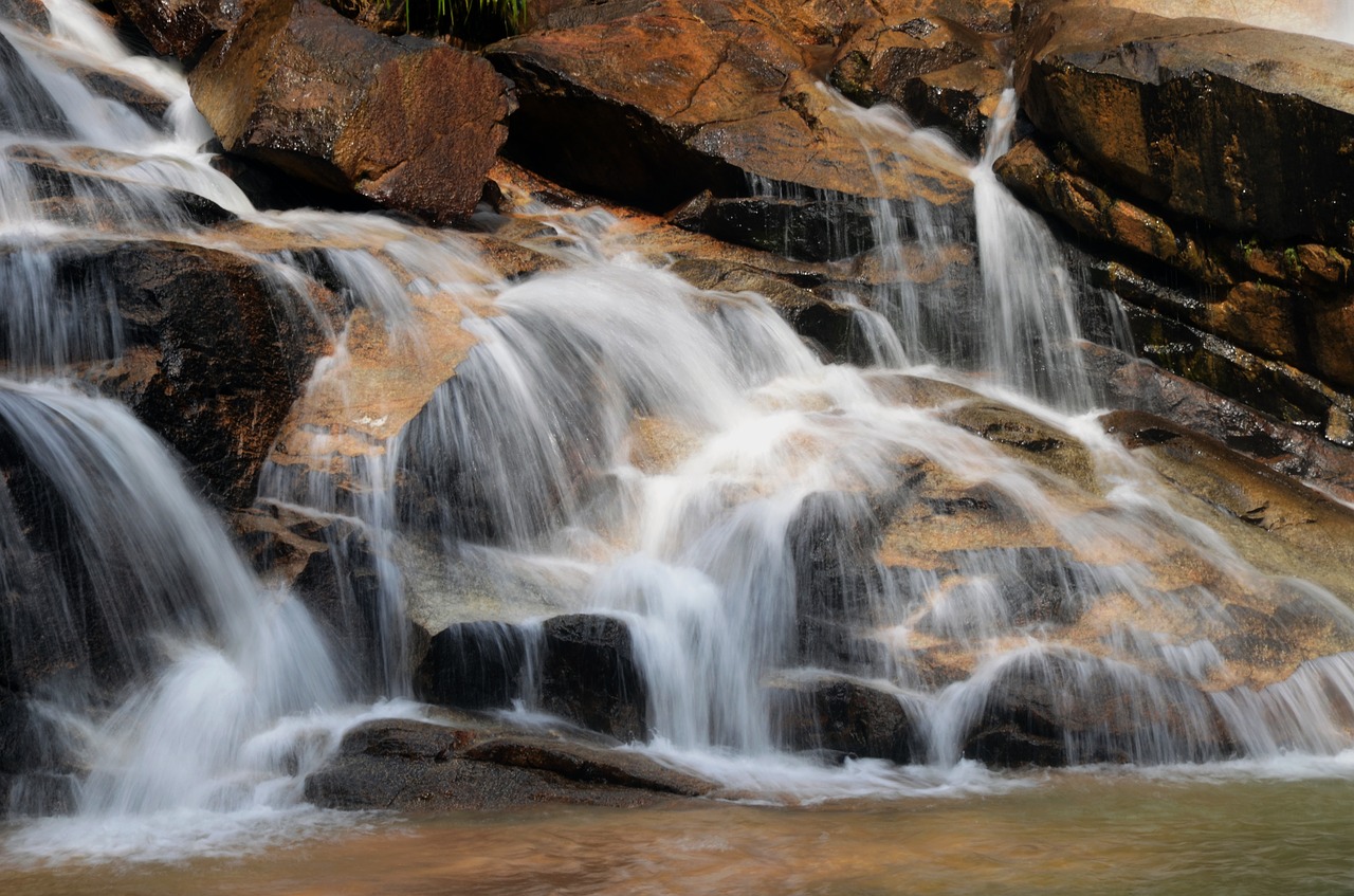 waterfall rock nature free photo