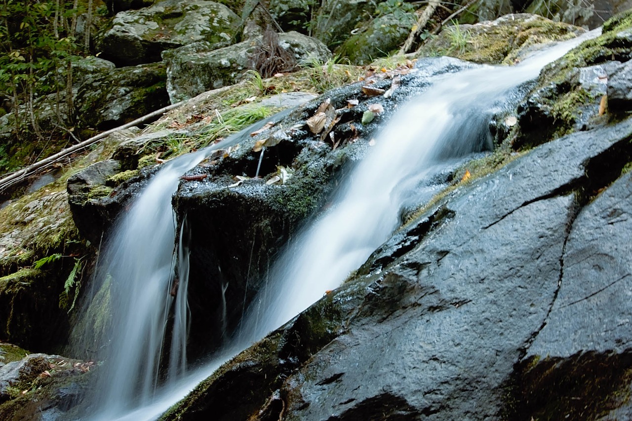 waterfall hike calm free photo