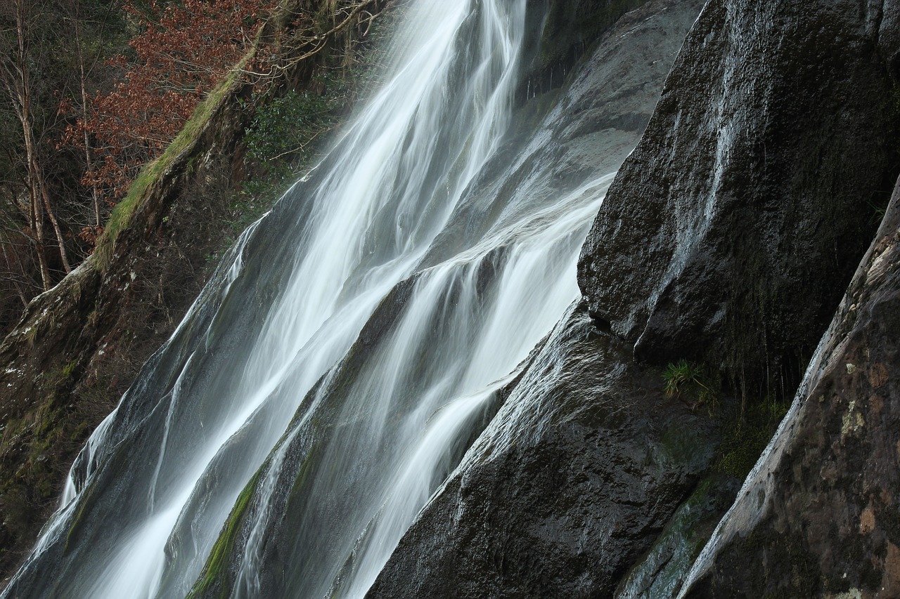 waterfall powerscourt ireland free photo