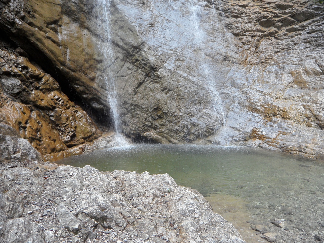 waterfall water pool free photo