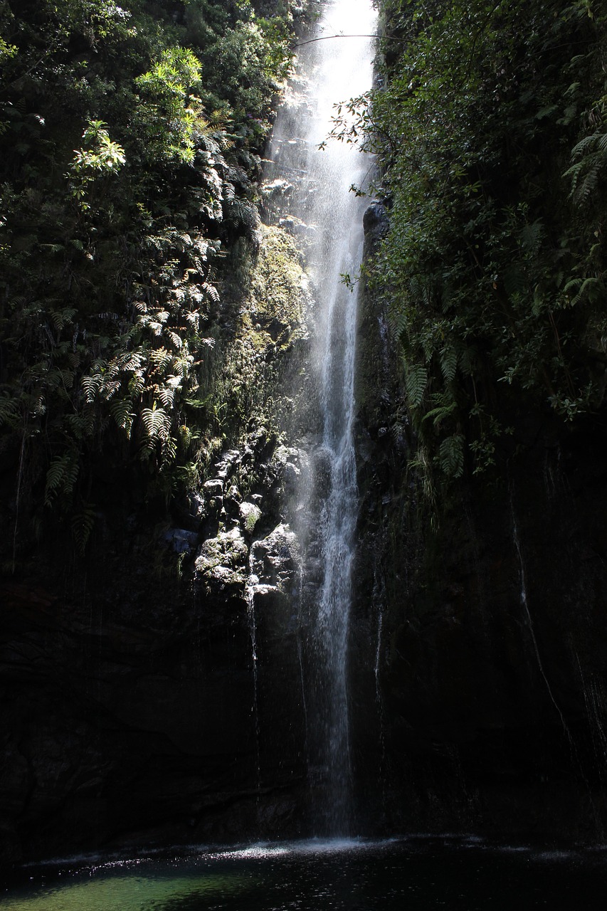 waterfall hidden light free photo
