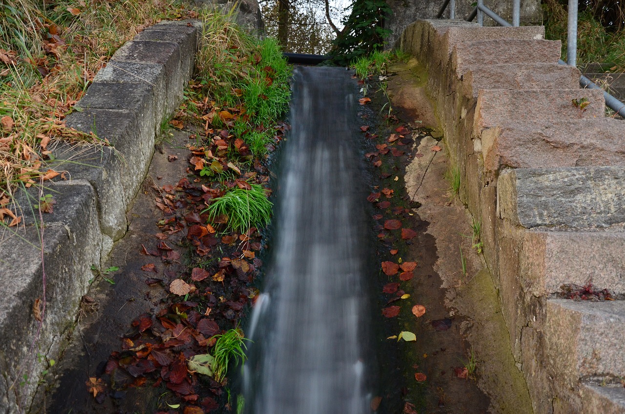 waterfall water running stairs free photo