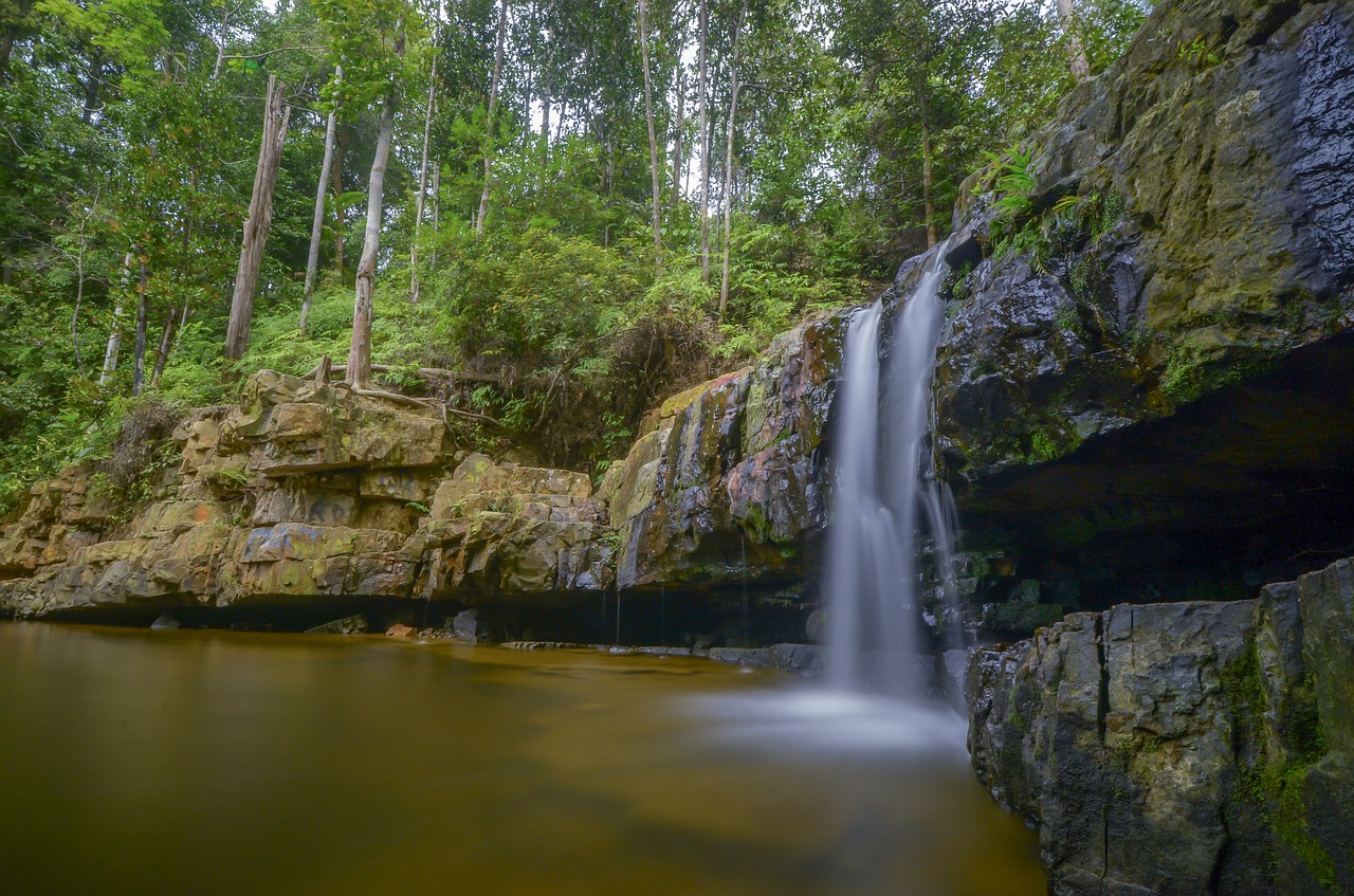 waterfall indonesian nature free photo