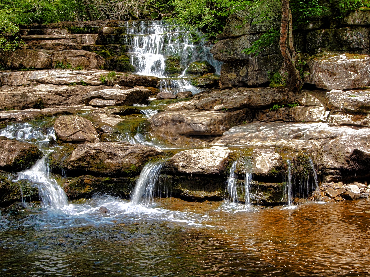 waterfall swaledale yorkshire free photo