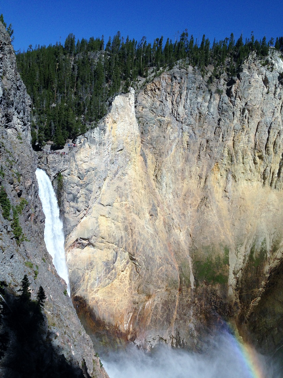 waterfall national park yellow free photo