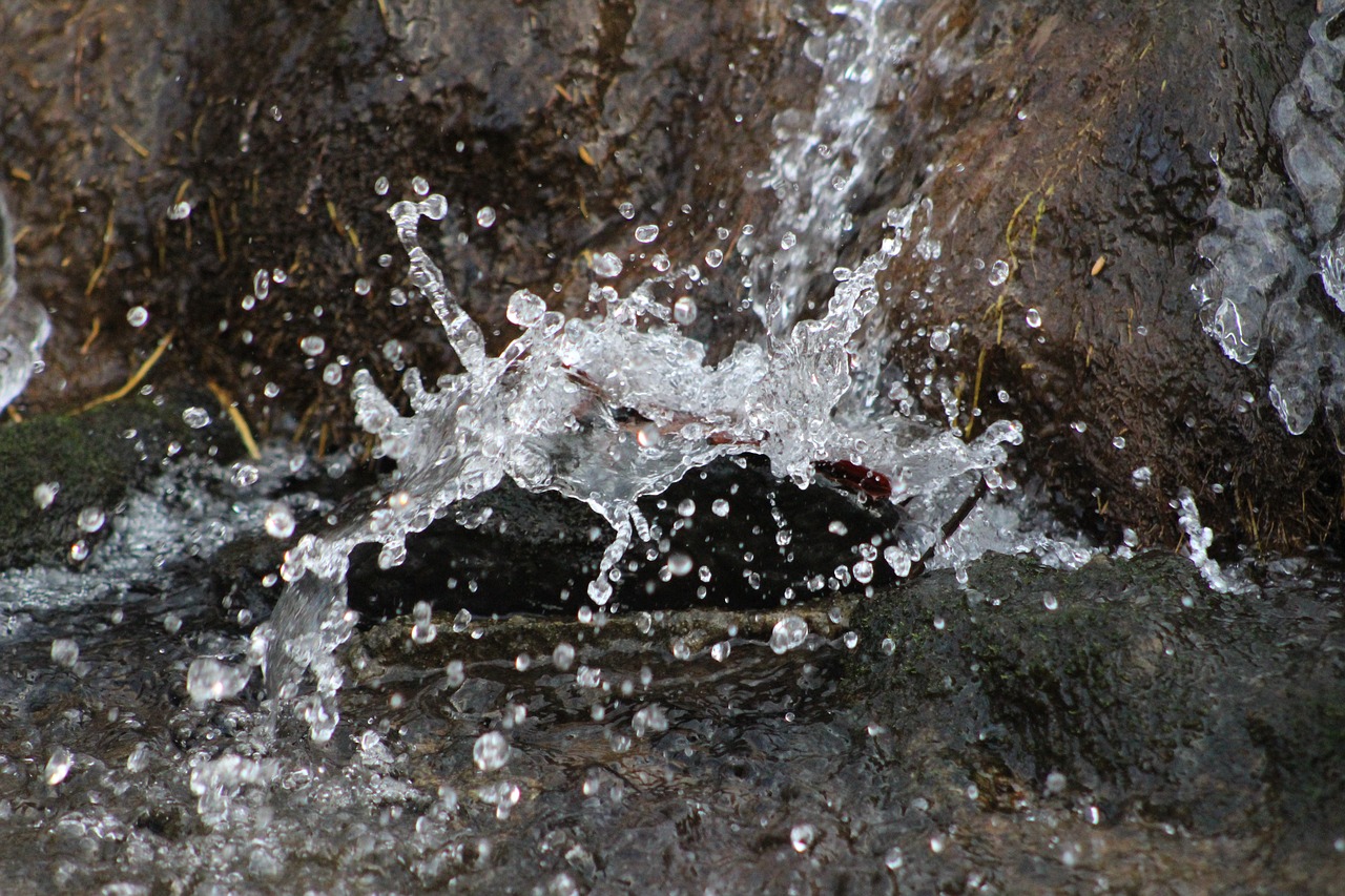 waterfall splash water free photo
