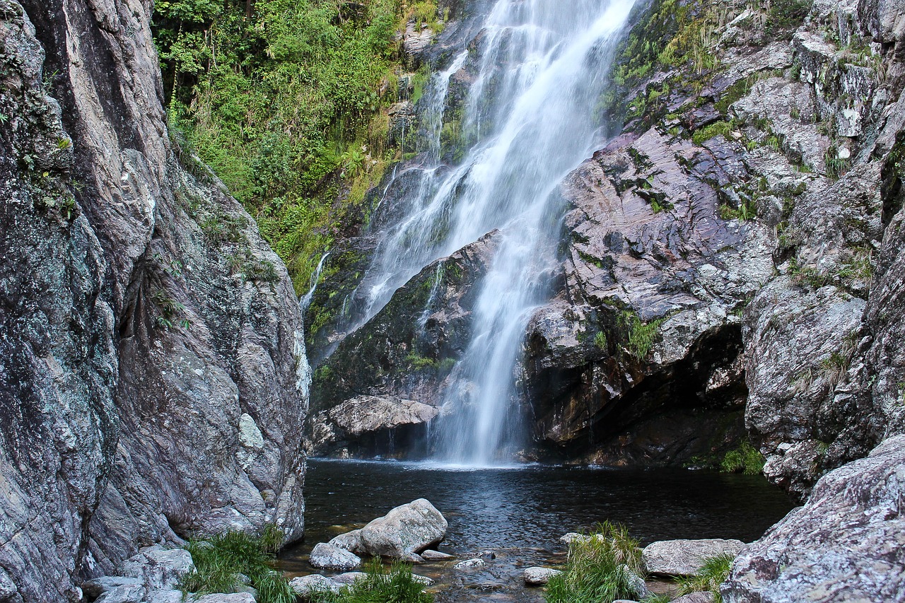 waterfall nature rock free photo