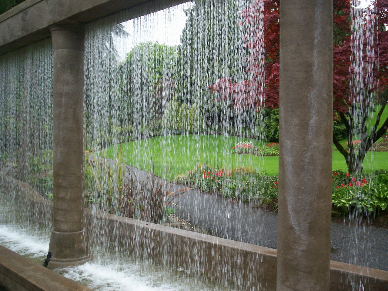 waterfall water feature nature free photo