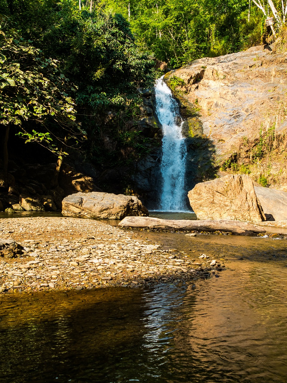 waterfall river landscape mountains free photo