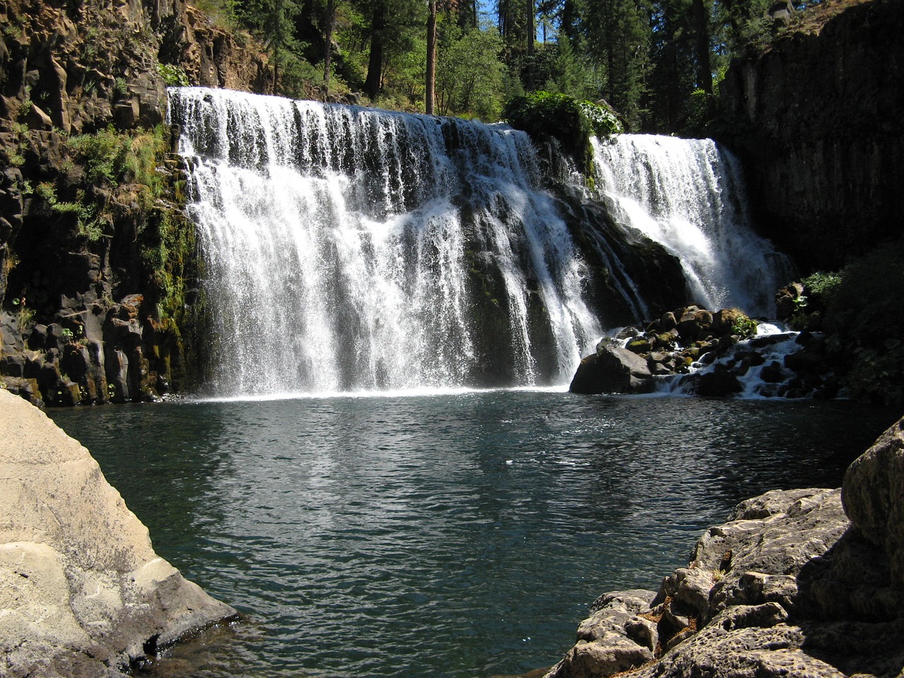 waterfall stream nature free photo