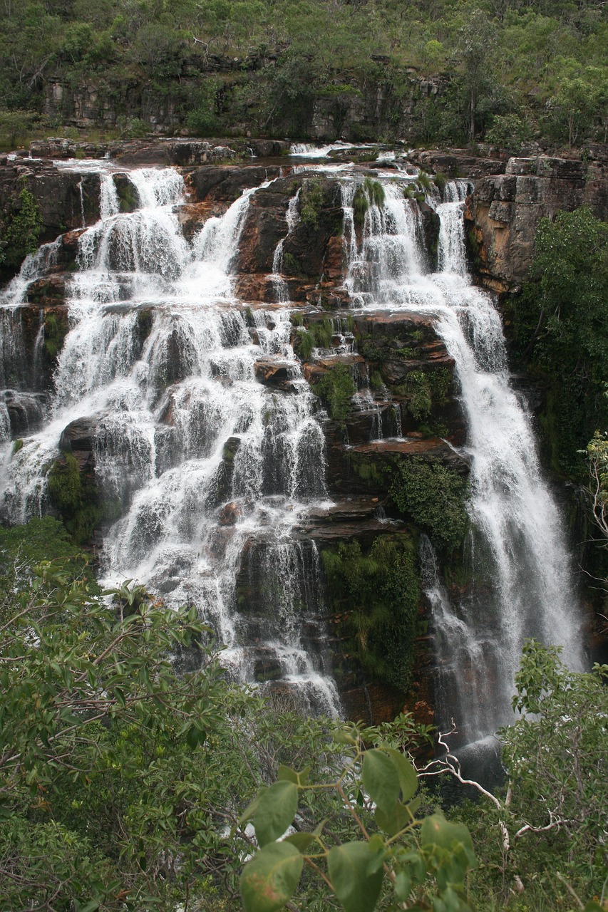 waterfall goiás recently free photo