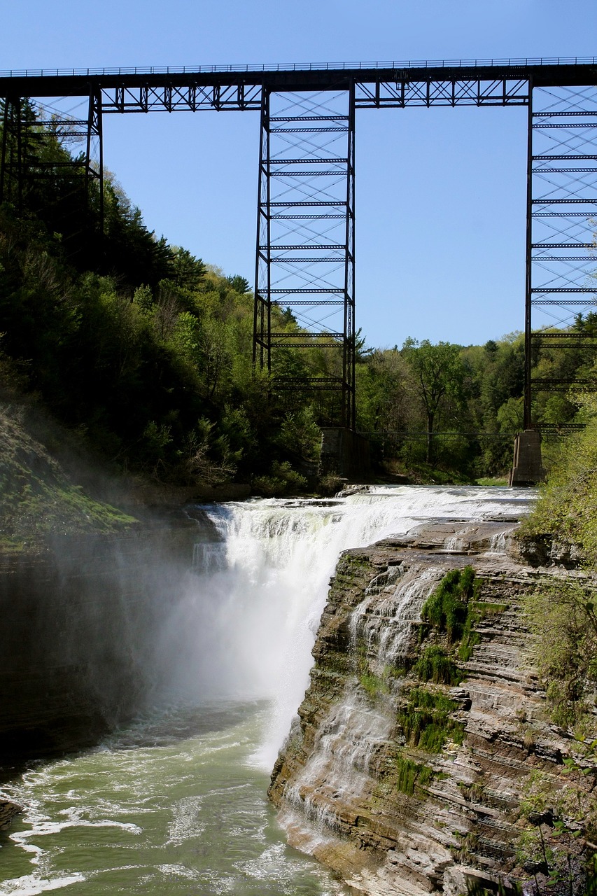 waterfall bridge gorge free photo