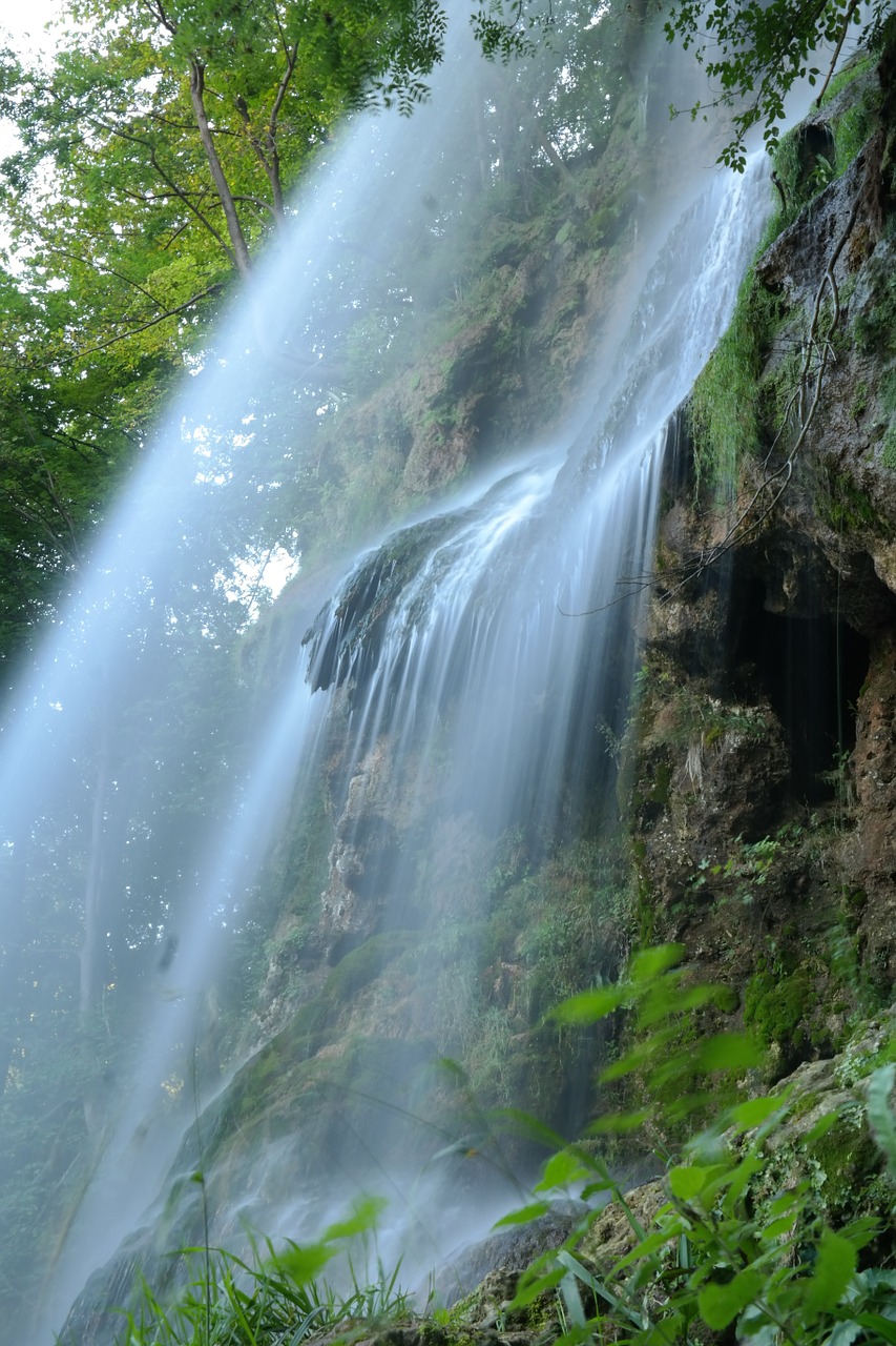 waterfall urach waterfall long exposure free photo