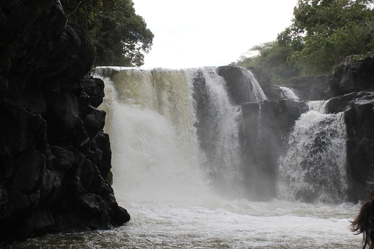 waterfall river mauritius free photo