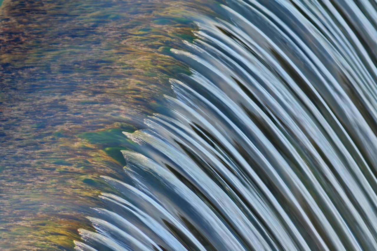 waterfall dam barrage free photo