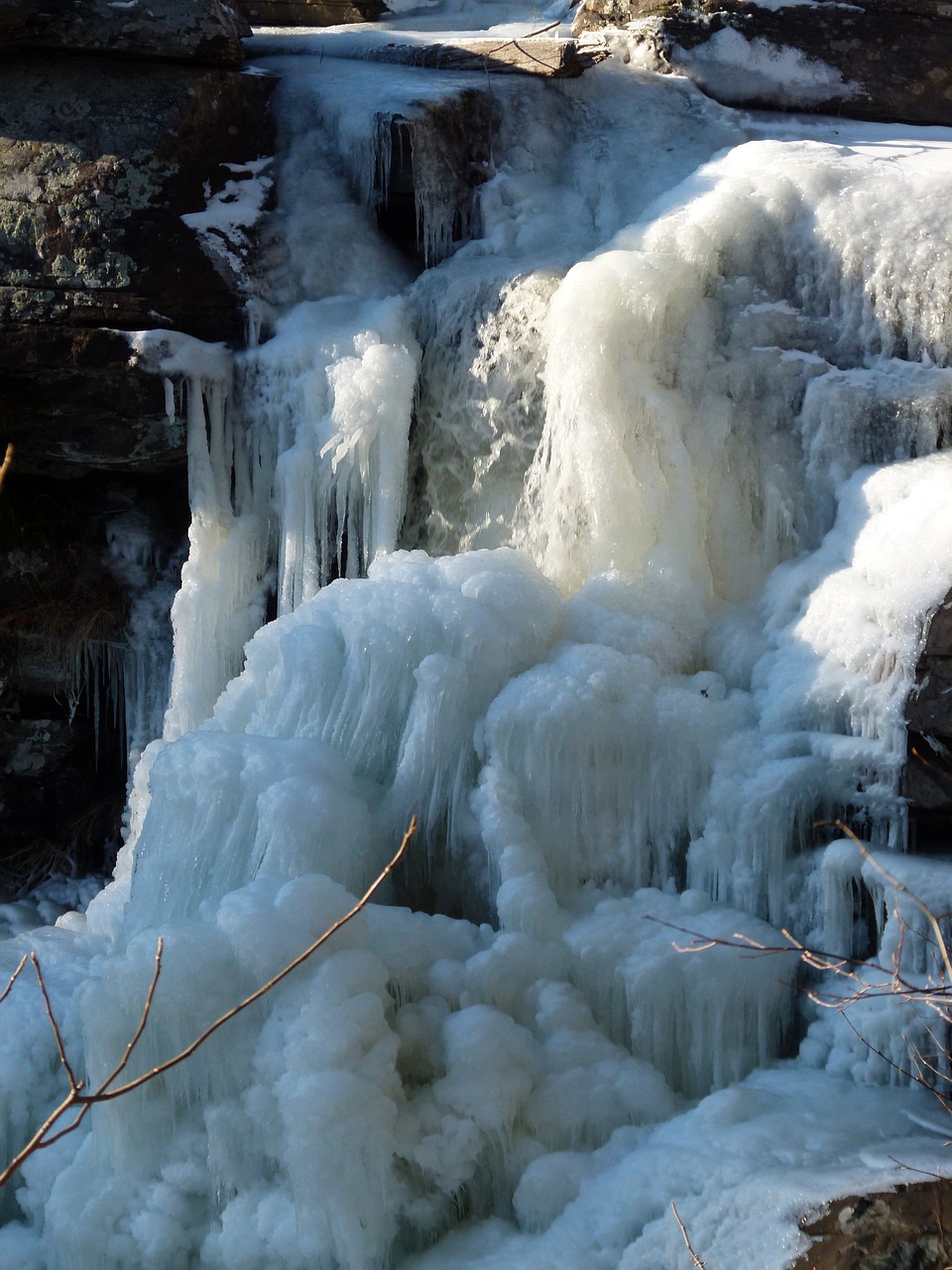 waterfall ice winter free photo