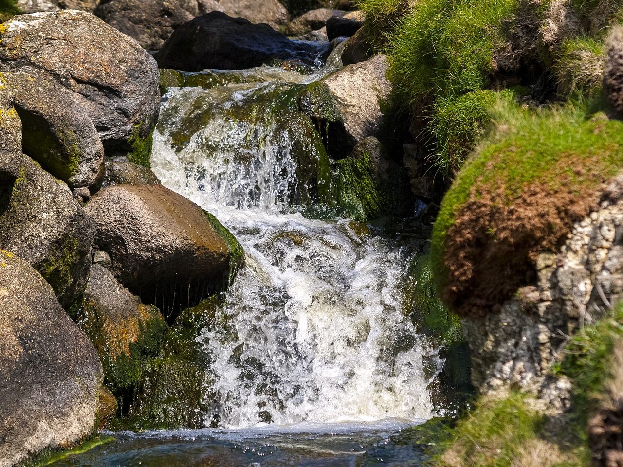 waterfall stones water free photo