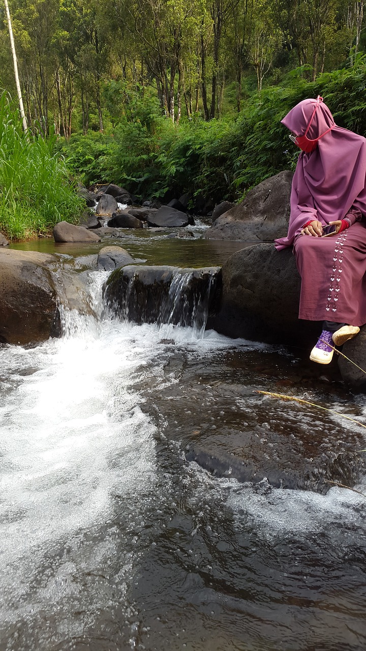 waterfall nature green free photo