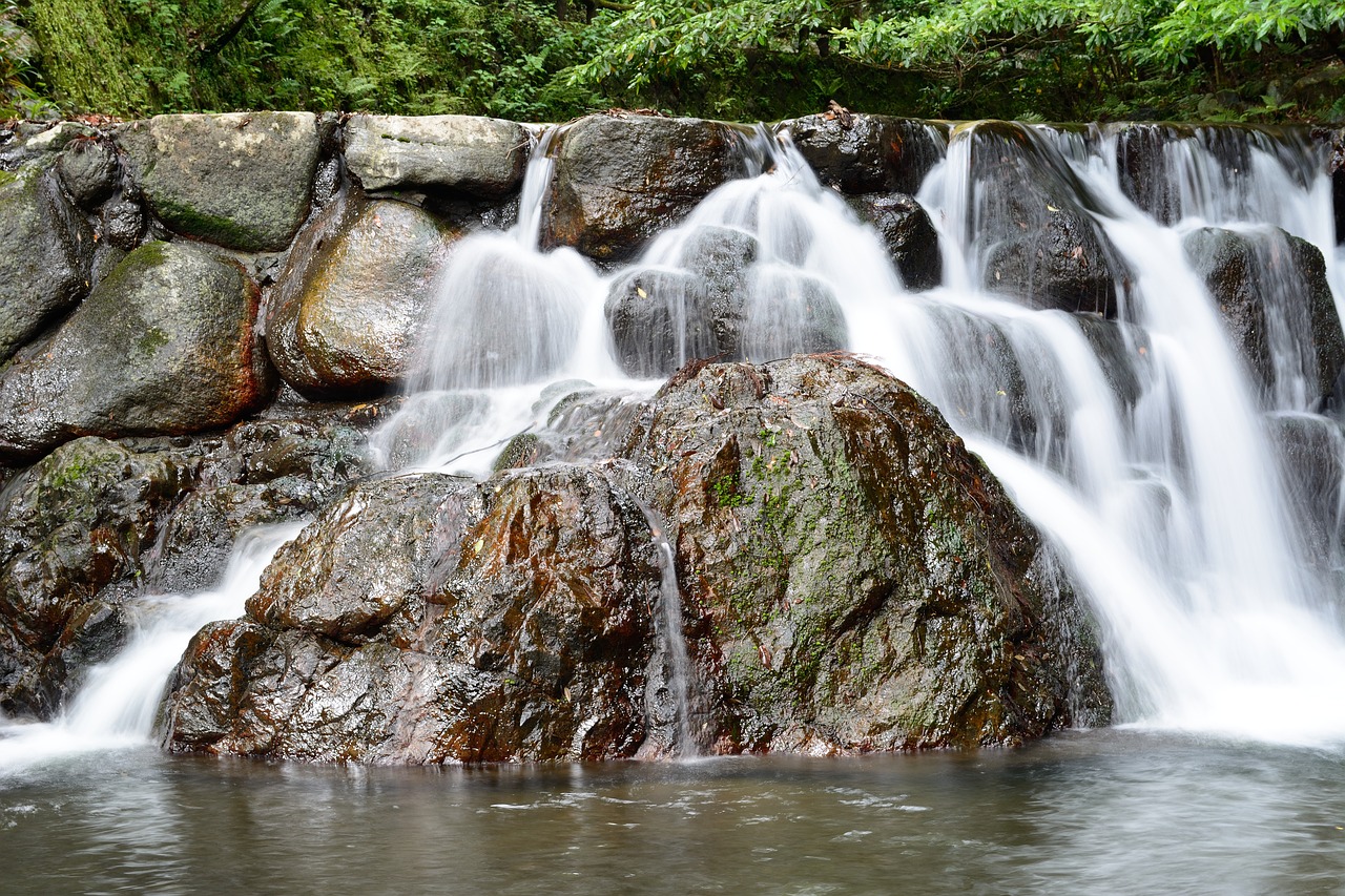 waterfall flow stream free photo